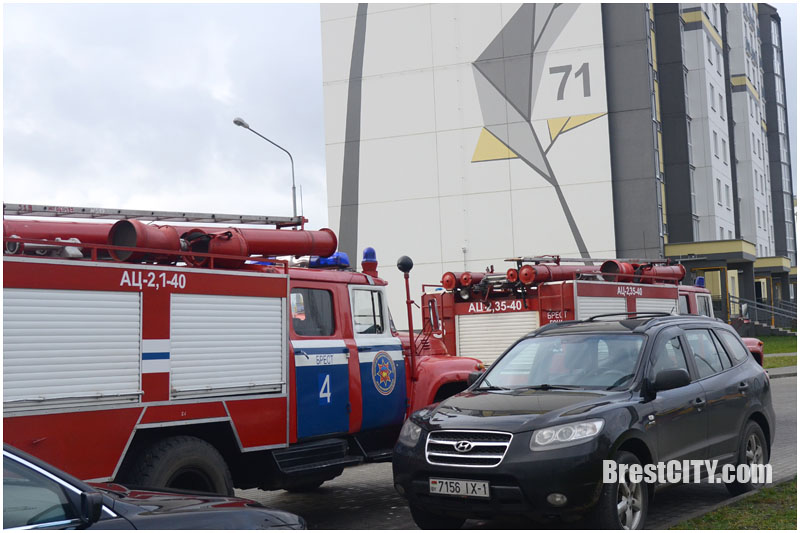 Пожар в новостройке по улице Луцкой в Бресте