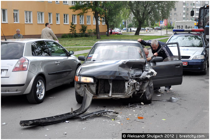 Авария в Бресте на улице Суворова