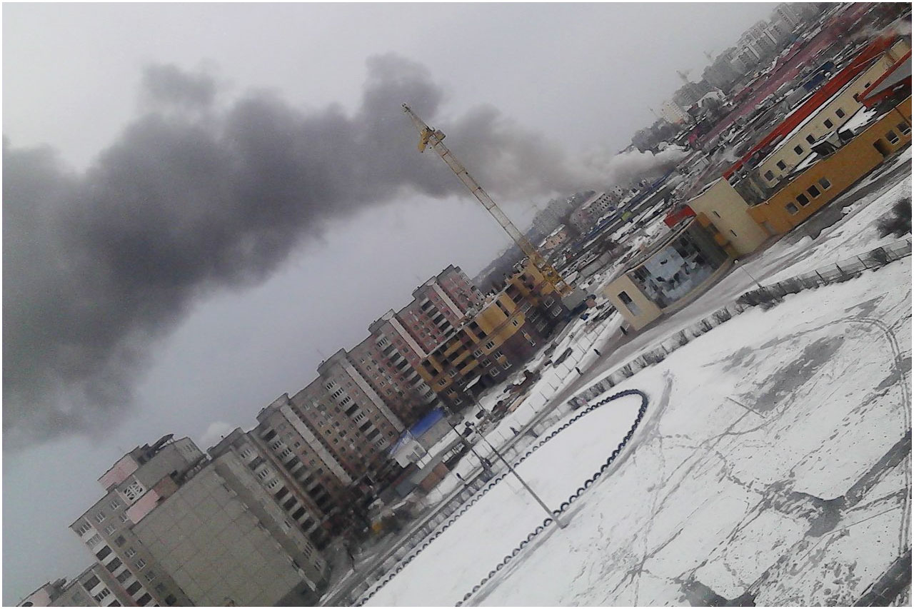 Пожар на рынке "Старый город" в Бресте