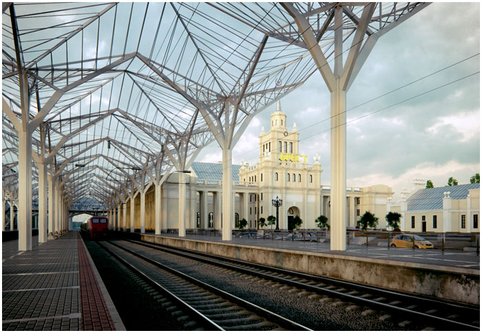 Макет реконструкции Брестского жд вокзала