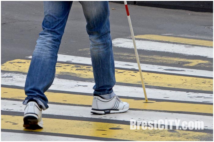 Акция ГАИ Незрячий пешеход в Бресте 13 ноября