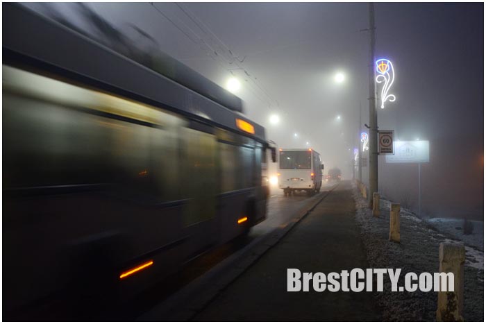 Город Брест в тумане