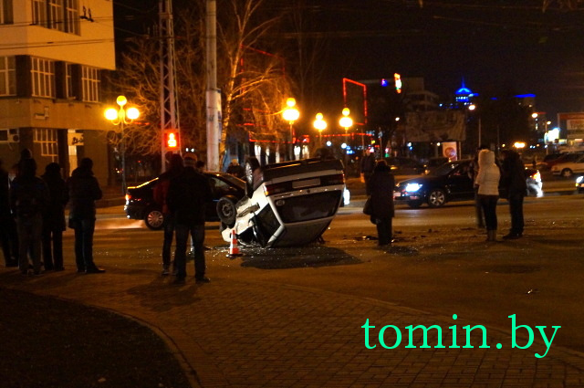 Авария в Бресте 25.02.2014 возле Беларусбанка