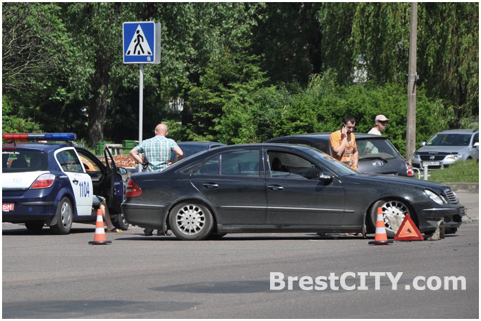 ДТП возле Кобринского моста в Бресте 23.05.2014