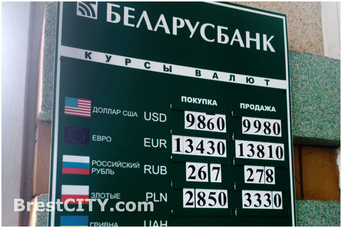 Курс доллара в Беларусбанке