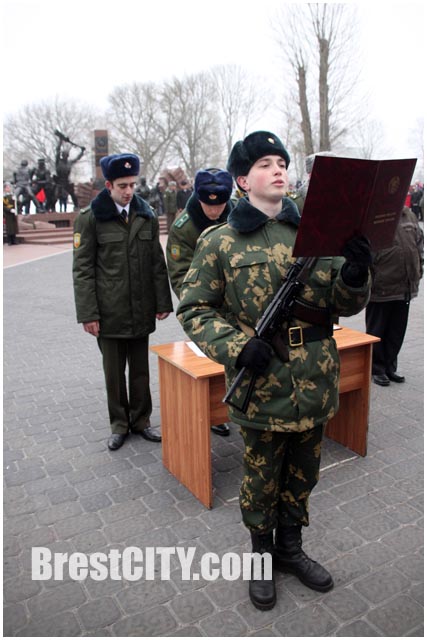 Присяга пограничников в Брестской крепости 6 декабря 2014