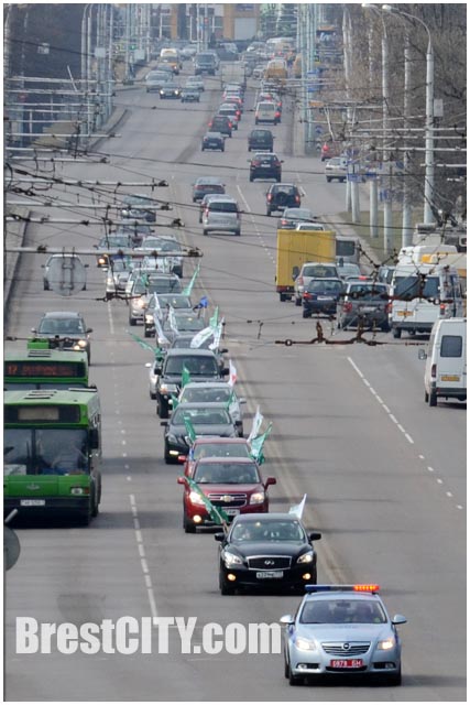 Автопробег в Бресте 8 марта 2015