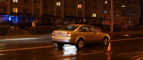 Авария в Бресте на улице Суворова вечером 25 августа 2015