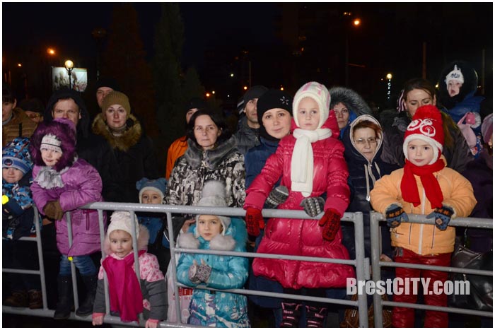 Открытие елки Московского района в Бресте 17 декабря 2015. Фото BrestCITY.com