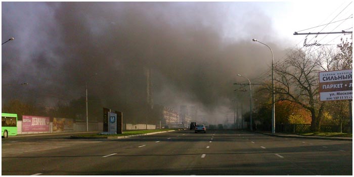 Пожар в новостройке по ул.Московской в Бресте 31 октября