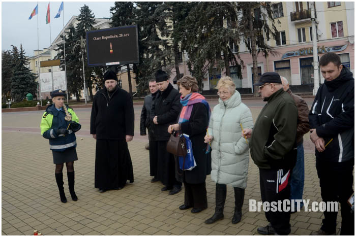 День памяти жертв ДТП в Бресте 20 ноября 2016. Фото BrestCITY.com