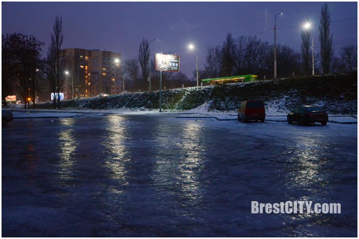 Гололед в Бресте 8 декабря 2016. Фото BrestCITY.com