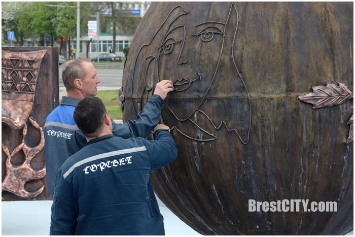 Обновленный фонтан в Бресте возле ДК Профсоююзов. Фото BrestCITY.com