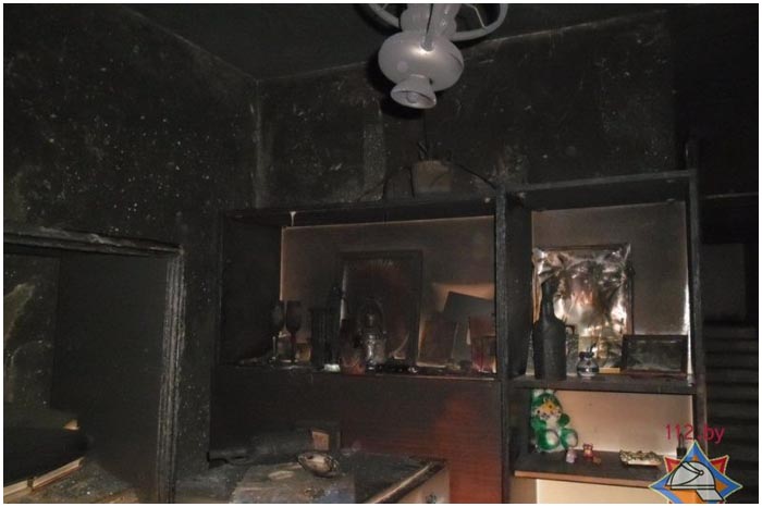 Пожар в Бресте в квартире на Советской конституции
