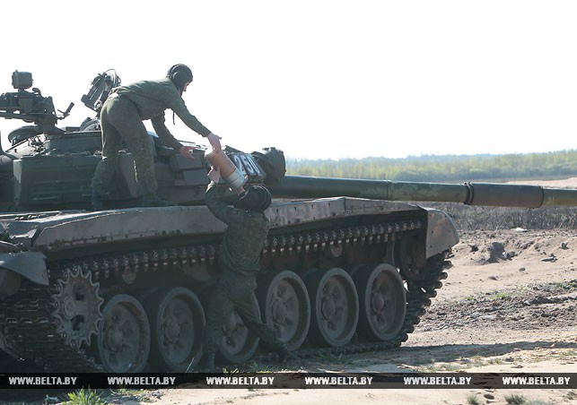 Танковый биатлон в Брестской области на полигоне Доманово