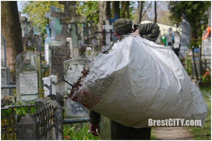 Субботник на Тришинском кладбище. Фото BresCITY.com