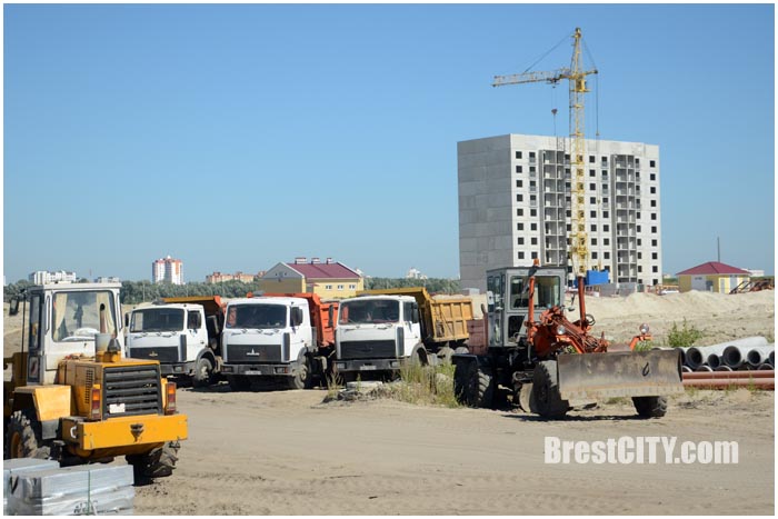 Строительство нового микрорайона на Ковалевке. ЮВМР-4. Фото BrestCITY.com