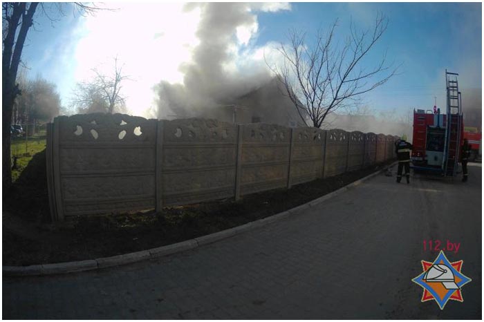 Пожар в Барановичах 4 апреля