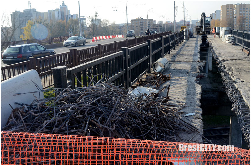 Демонтаж Кобринского моста в Бресте. Фотографии