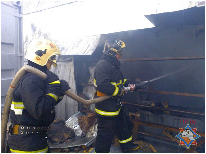 Пожар на складе в Бресте 2 марта 2017