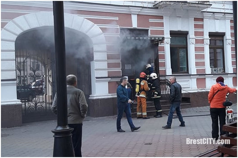 Пожар на Советской в Бресте
