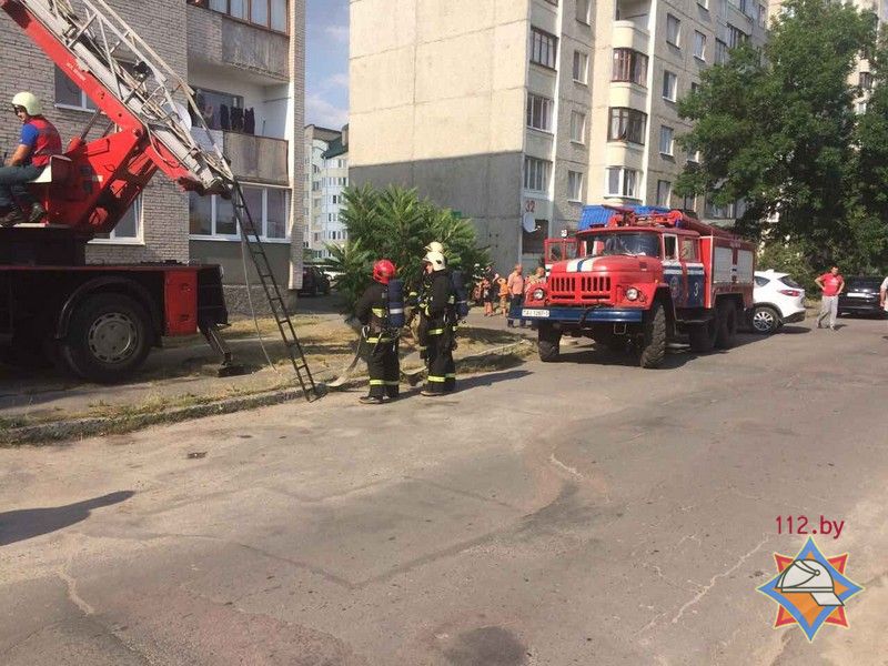 Пожар на улице Вишневой в Бресте