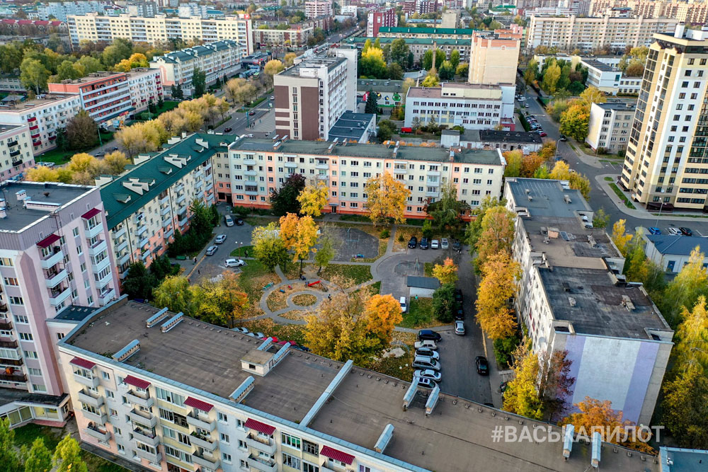 Золотая осень в Бресте. Фото с высоты. Октябрь 2019