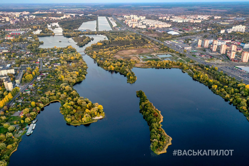 Золотая осень в Бресте. Фото с высоты. Октябрь 2019