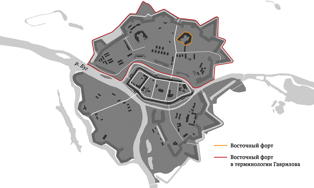 Схема обороны брестской крепости в 1941 году