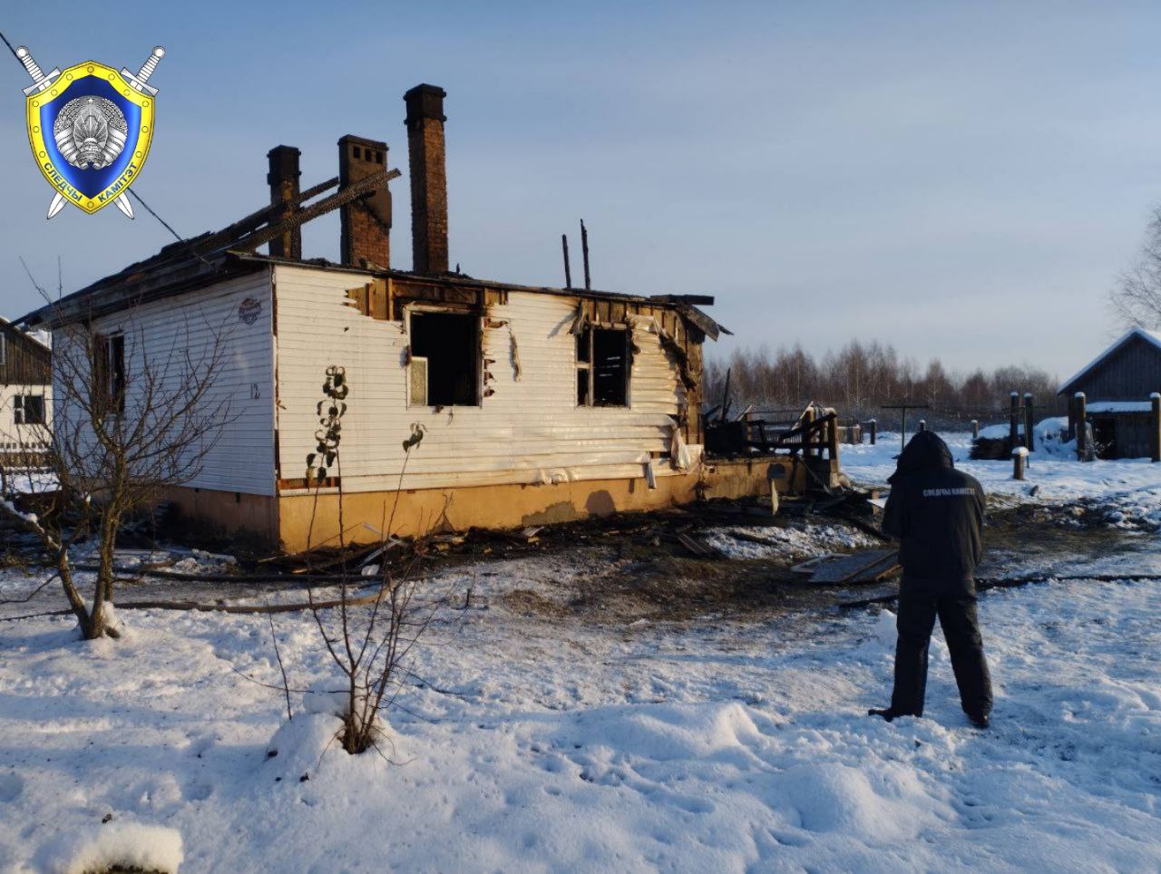 Муж, жена и 10-летняя дочь погибли на пожаре в Гомельской области