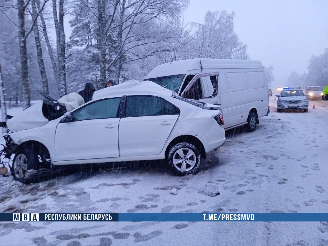 Лобовое ДТП под Молодечно: двое погибших, двое в больнице