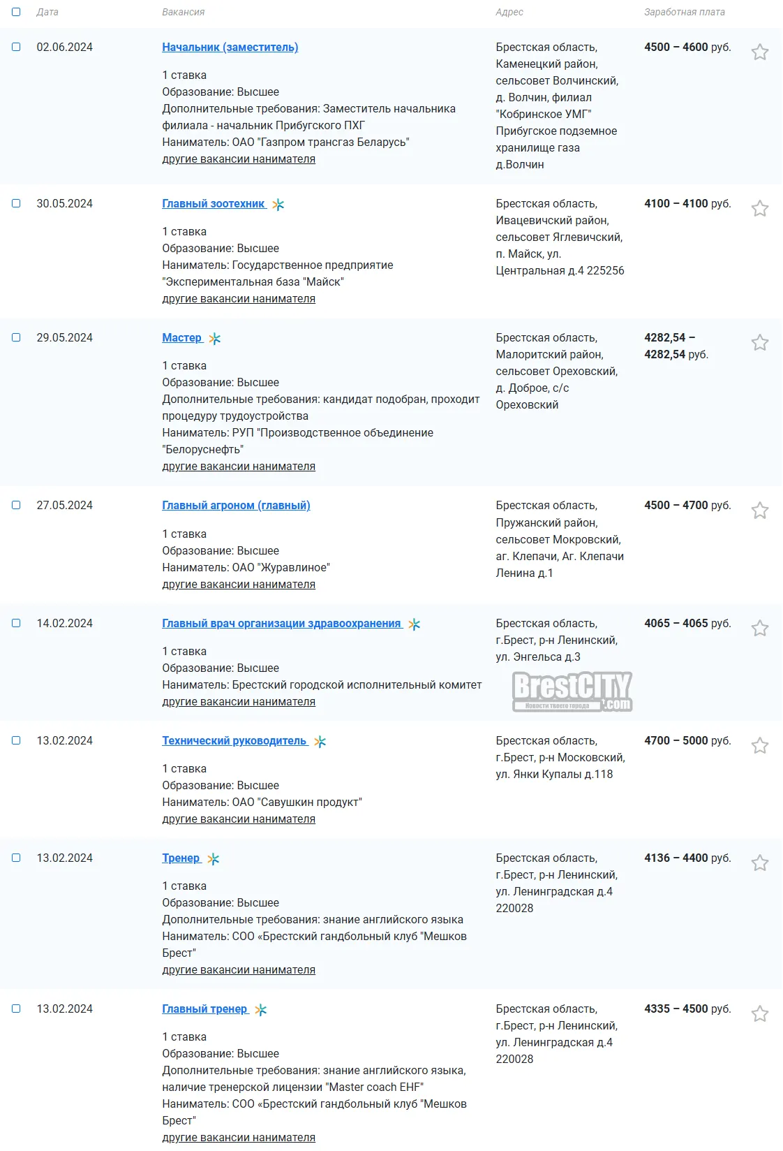 Кому в Бресте и области обещают зарплату больше 4000 рублей. Нашли вакансии