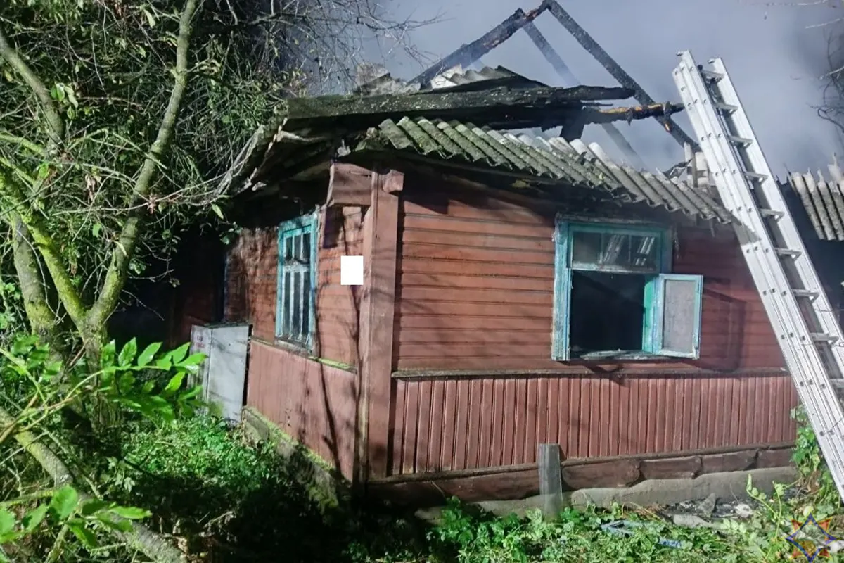 Пожар в деревне Дворище Малоритского района. Спасён хозяин дома
