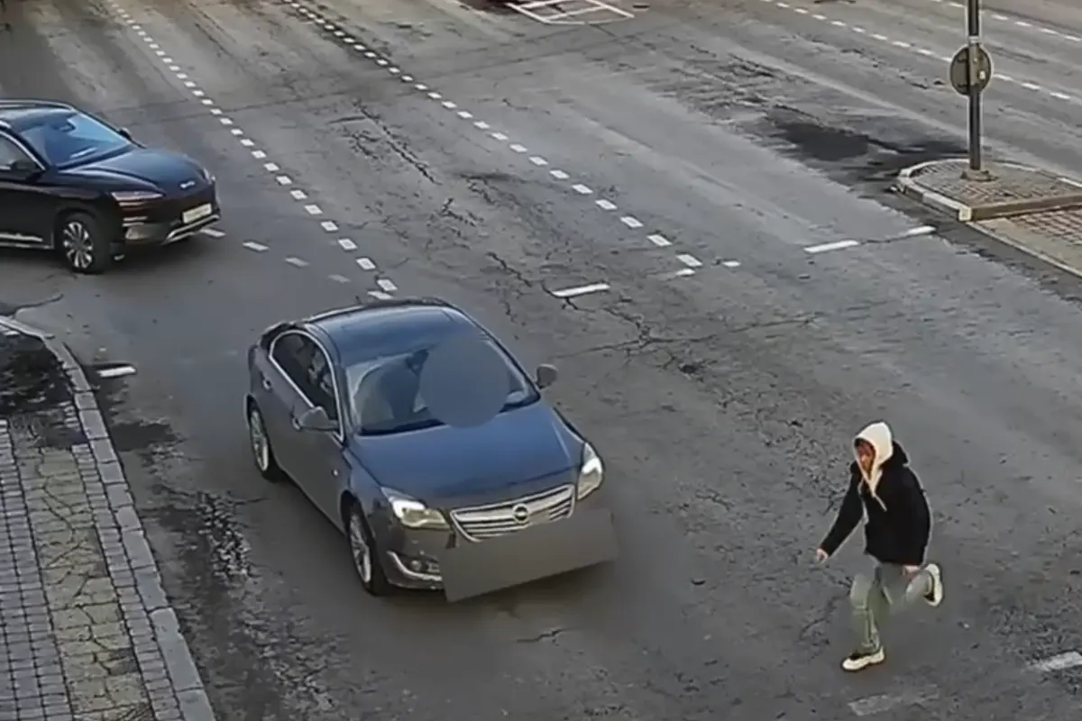 Ребенок перебегал дорогу на красный   видео ДТП из Минска