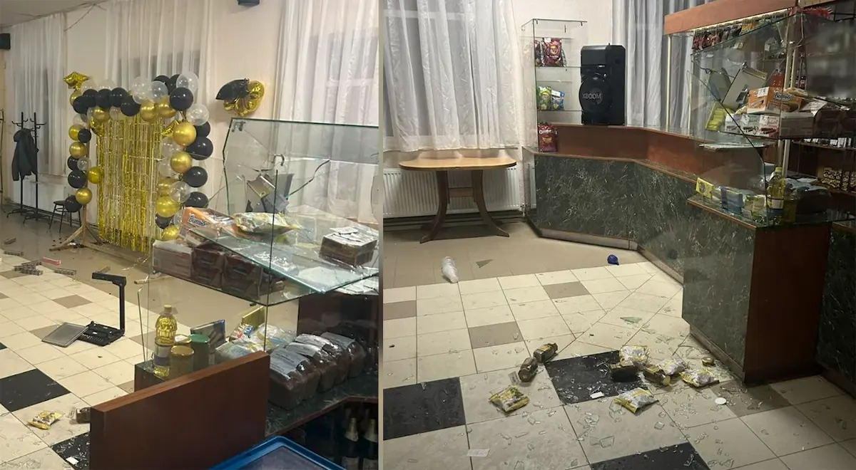 Пьяный разгромил кафе   всё из за музыки. Случай в Лунинецком районе