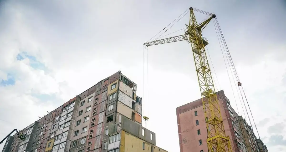 В Гомеле начали восстановление поврежденного взрывом дома