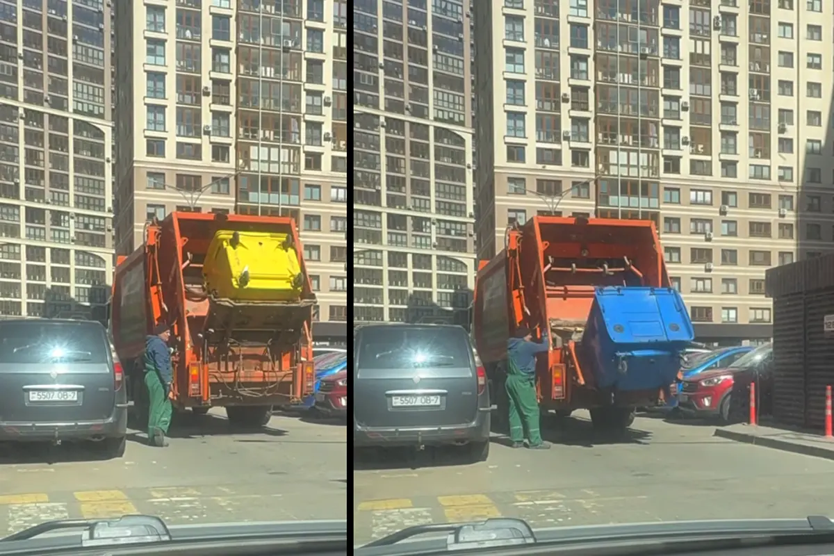 В один мусоровоз сгрузили отходы из разного цвета контейнеров – комментарий ЖКХ