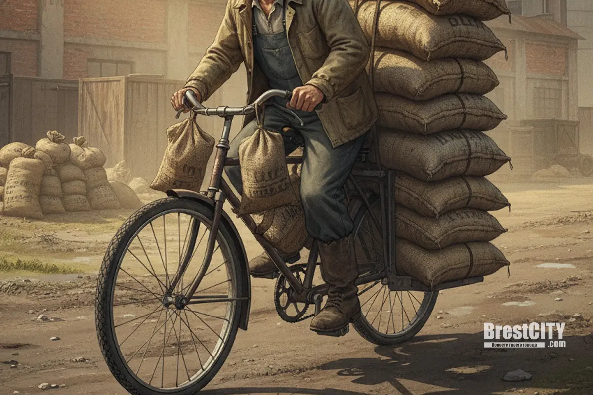 Около 400 мешков зерна вывез с предприятия на велосипеде рабочий