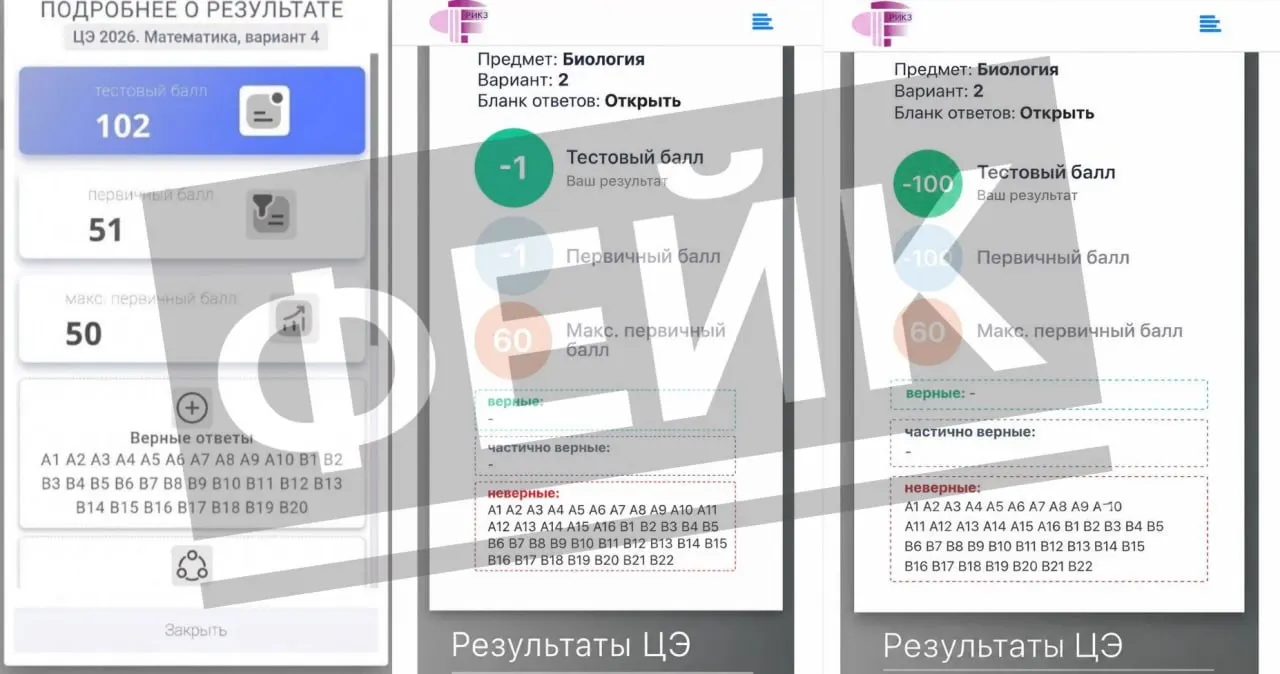 О рассылке фейковых результатов ЦЭ предупреждает РИКЗ