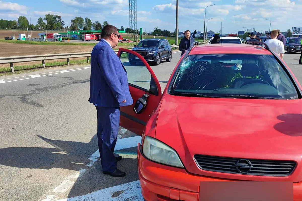 Наезд на сотрудника ГАИ в Минской области   пострадавший в больнице