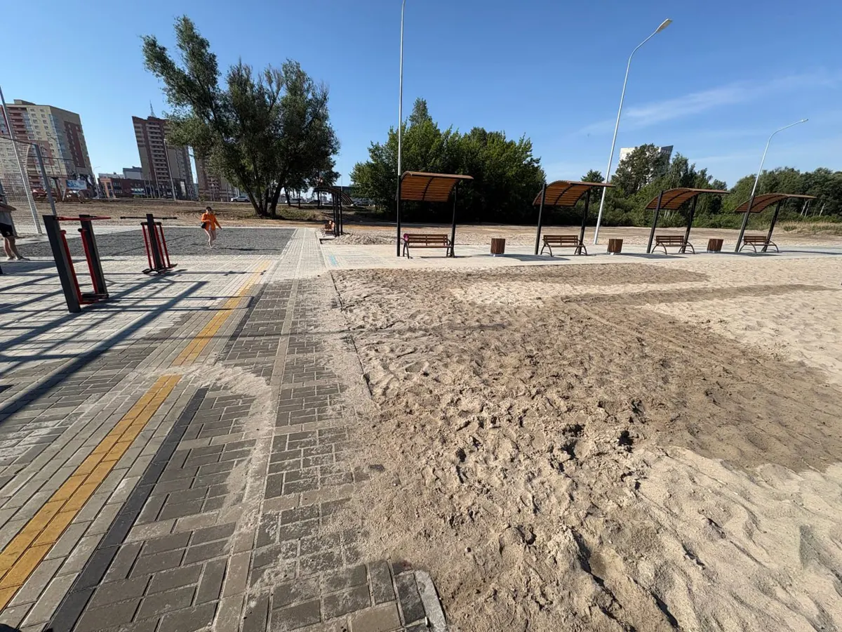 Погром на Заречном пляже в Бресте. Около 100 кубов воды ушло в песок!