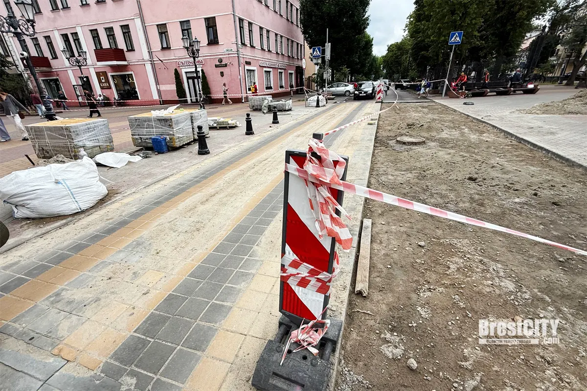 Большая зебра из плитки на Советской Бреста. Вы уже видели?