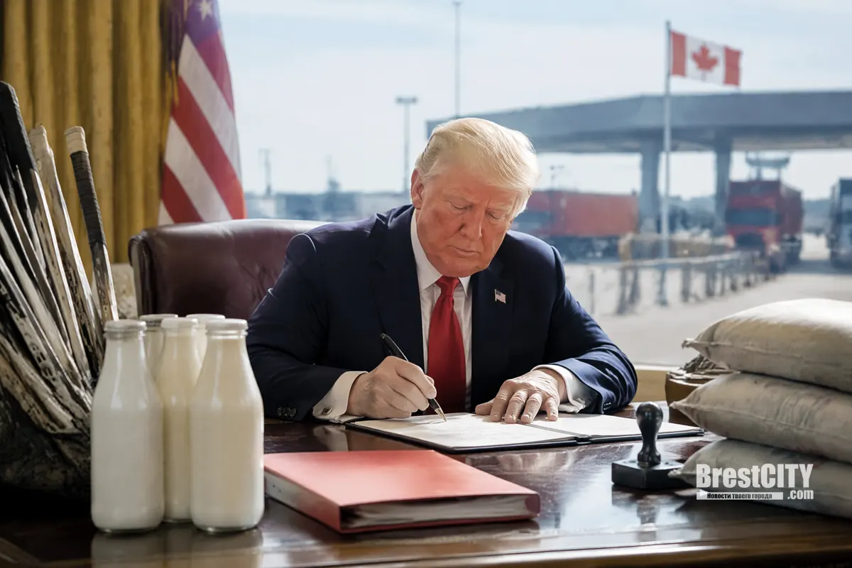Клюшки, молоко и цемент: Трамп ввел пошлины в 50% на товары из Канады Клюшки, молоко и цемент: Трамп ввел пошлины в 50% на товары из Канады