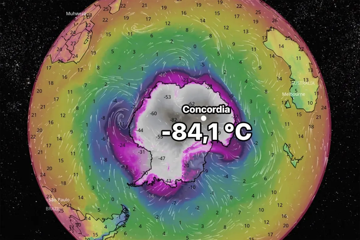 Аж  84,1°C. Где сейчас так холодно на планете Земля