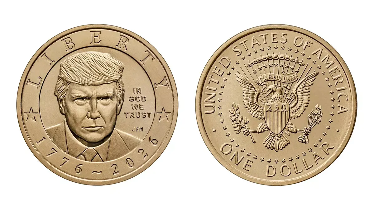 Продажи долларовой монеты с портретом Трампа стартовали в США Продажи долларовой монеты с портретом Трампа стартовали в США